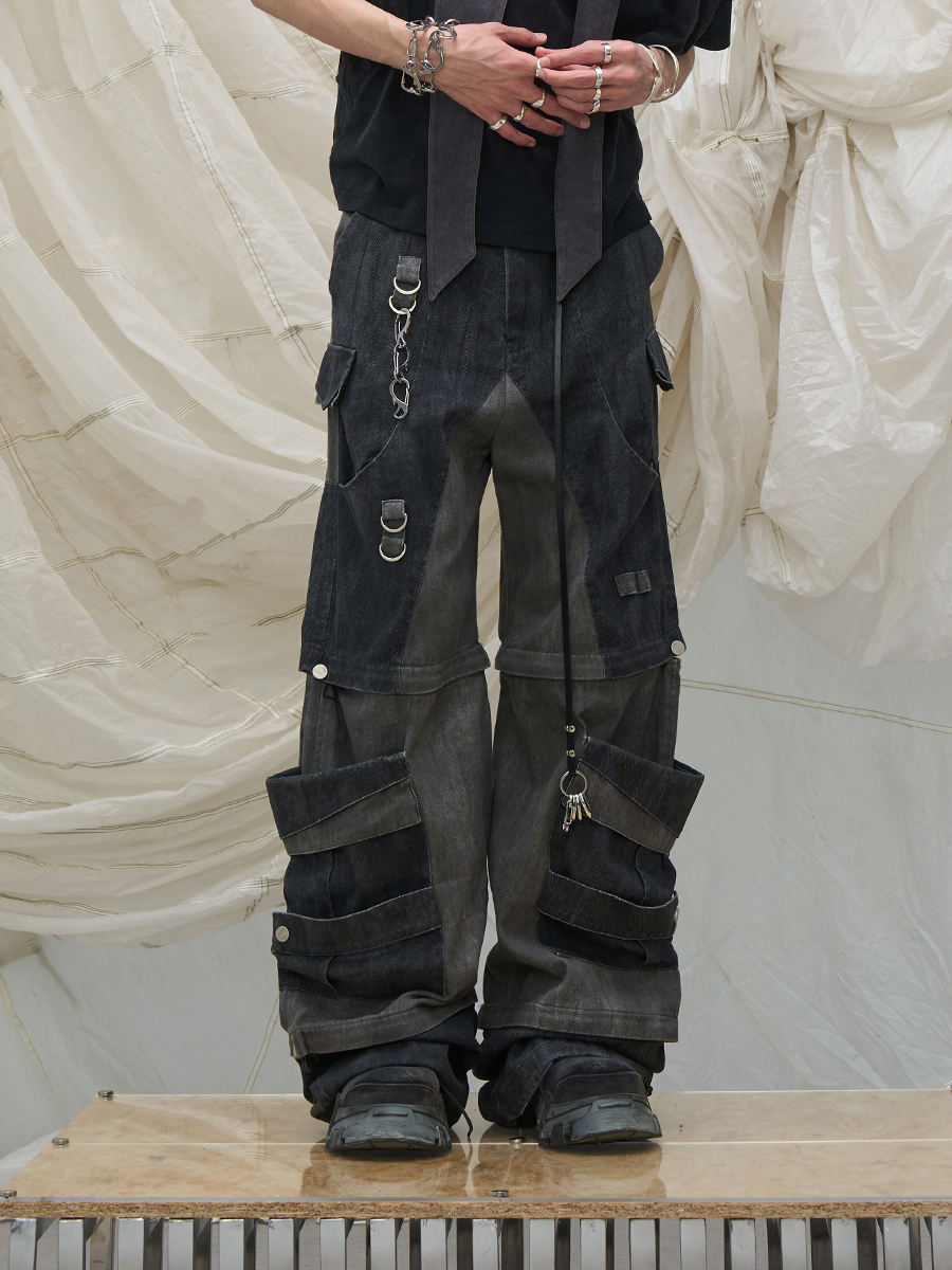 Convertible Panel Cargo Wide Leg Pants - Versatile Comfort for Every Occasion