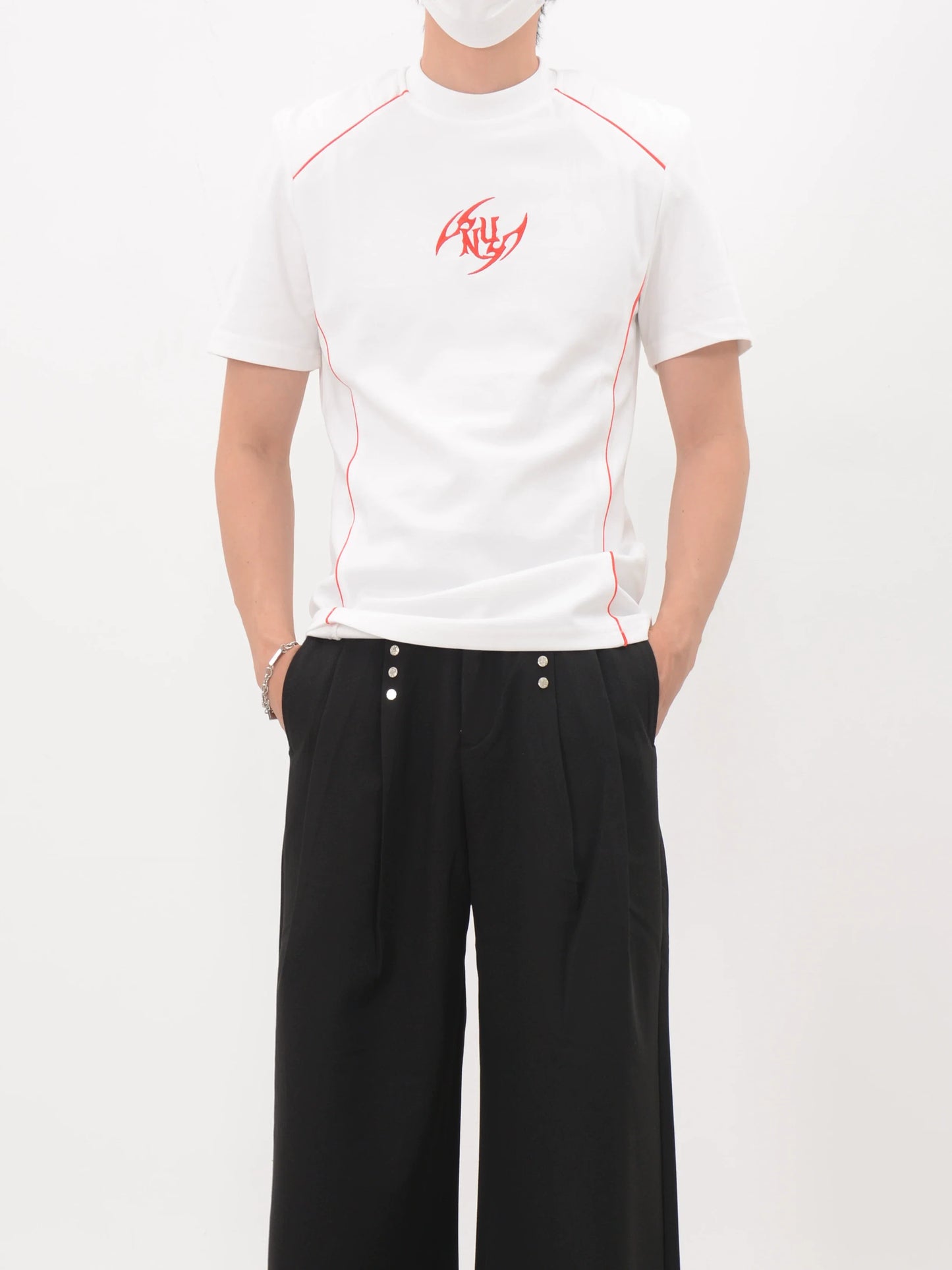 Crimson Circuit Fitted Tee