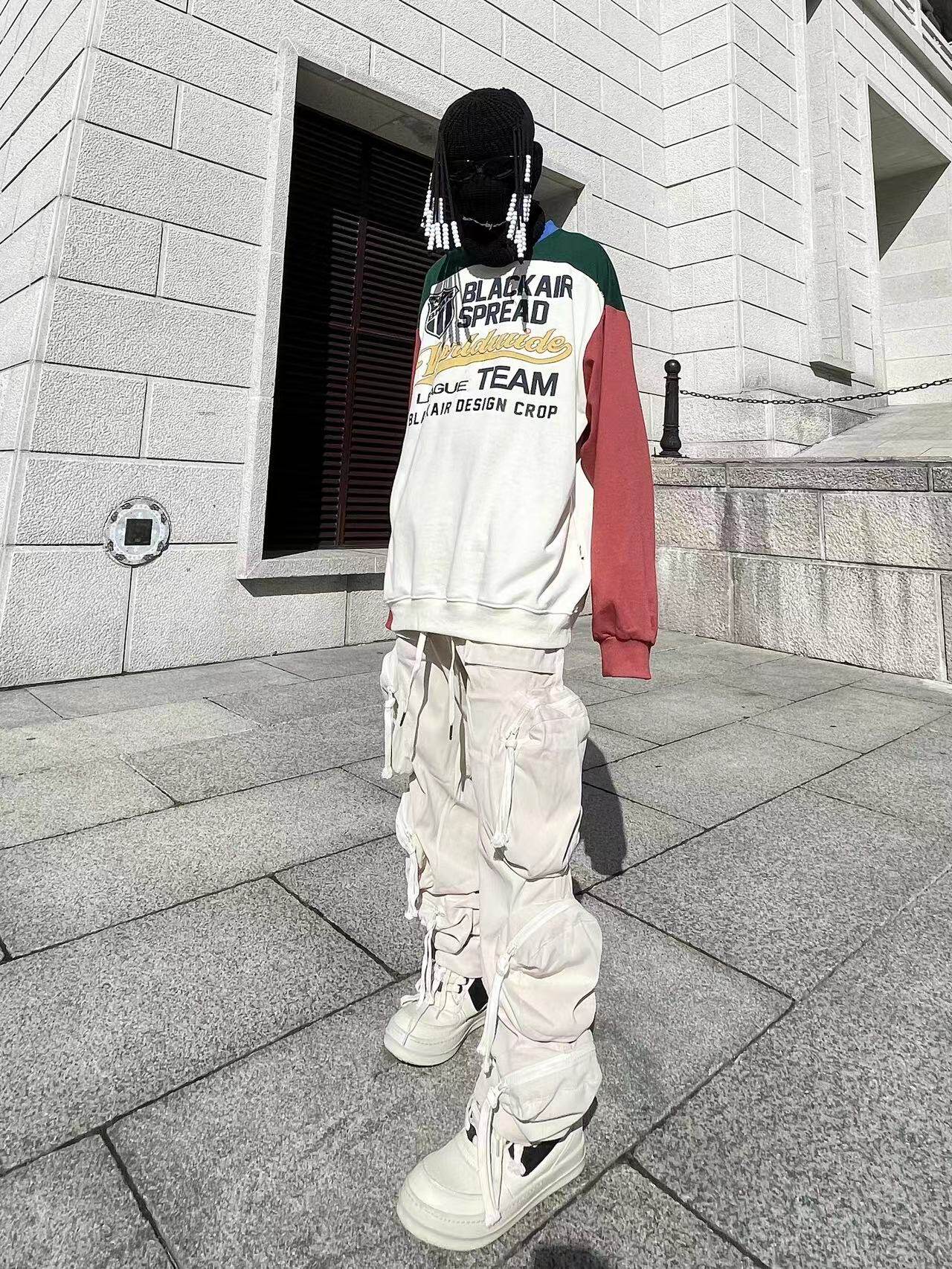 Men's Drawstring Tapered Multi-Pocket Cargo Pants
