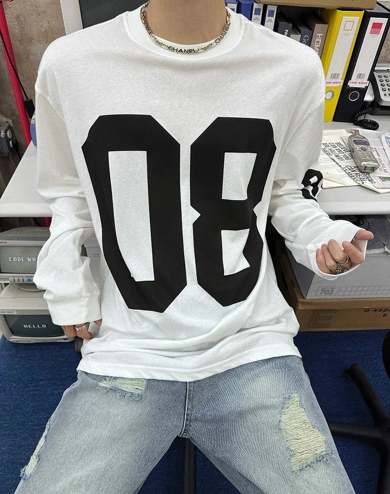 Retro Block 08 Varsity Long Tee