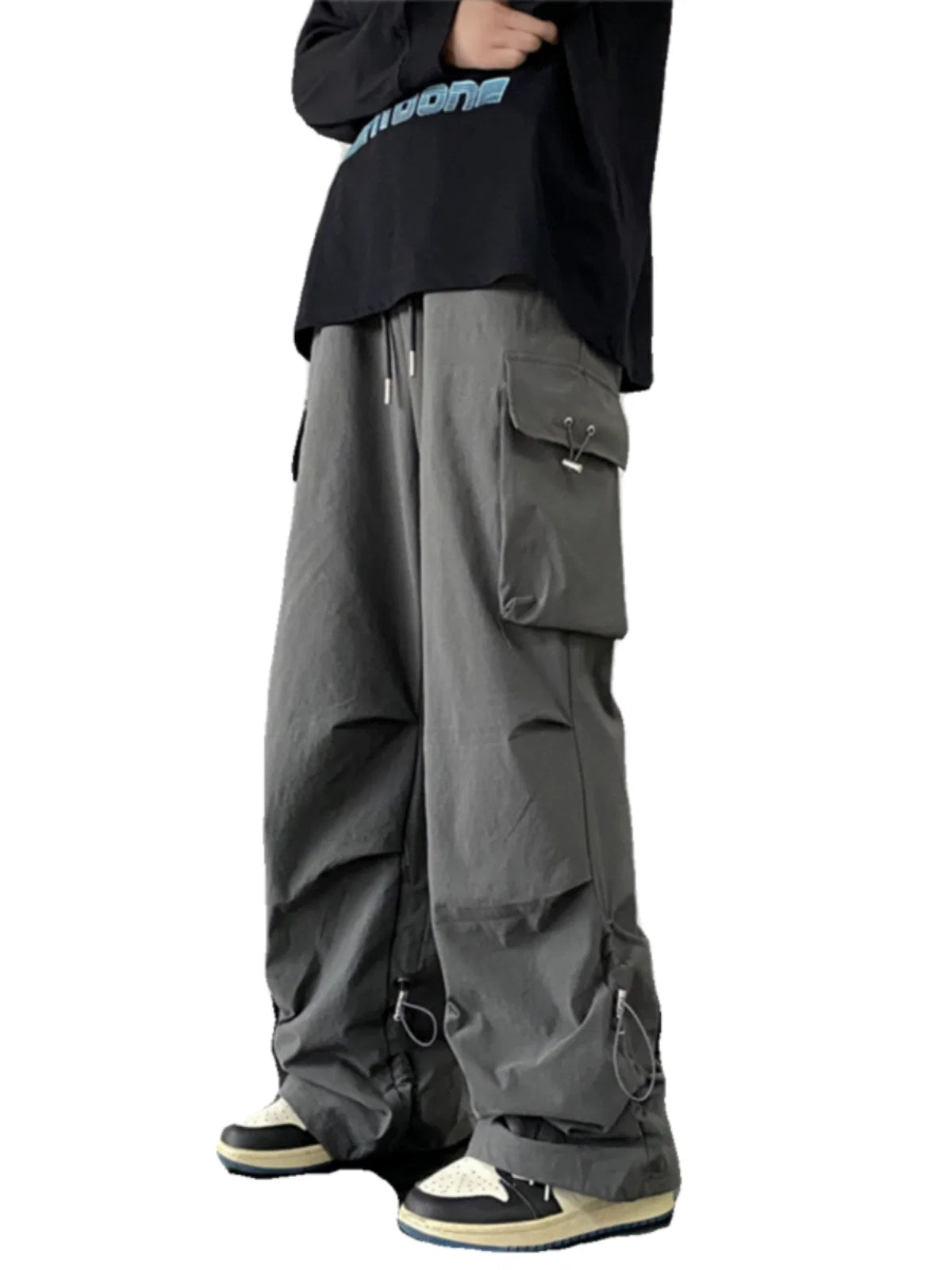 Baggy Black Cargo Street Pants