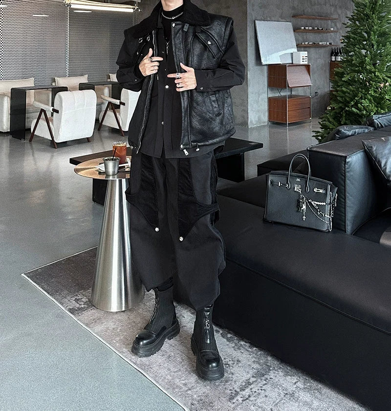 Dune Havoc Draped Panel Cargo Trousers | Sculpted Techwear Style