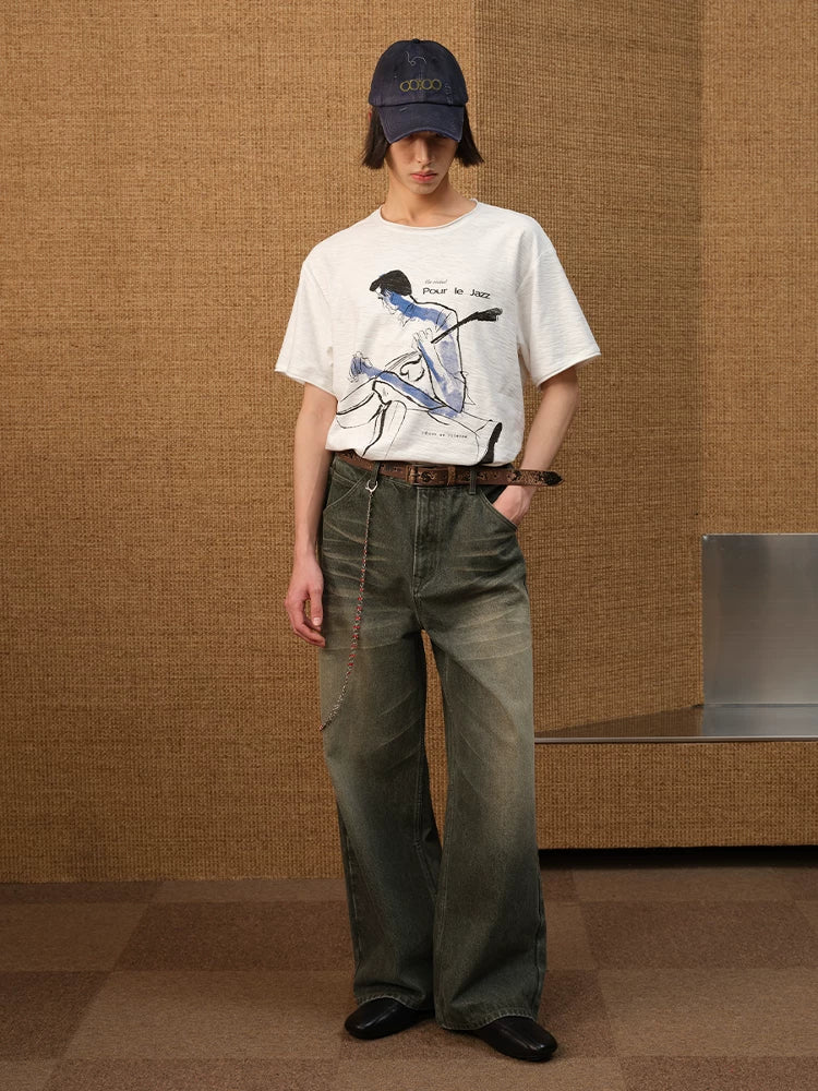 Jazz-Inspired Sketch Graphic Tee