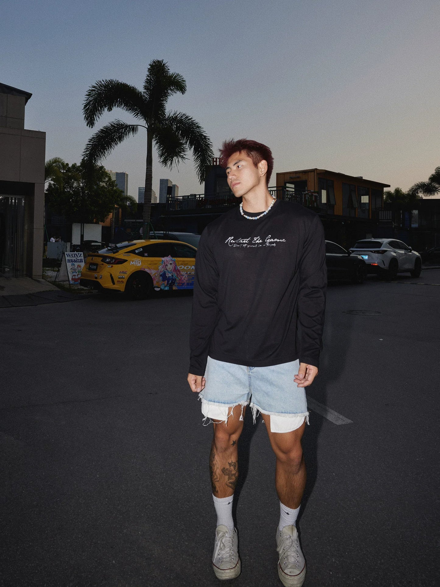 Midnight Reset Script Long Sleeve Tee