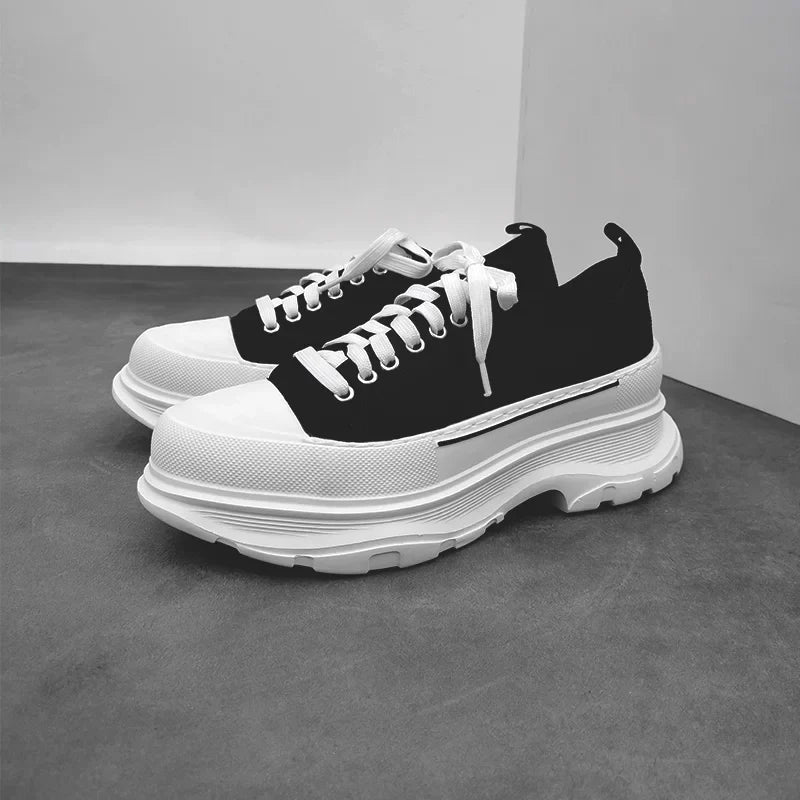 Binary Ridge Platform Canvas Sneakers
