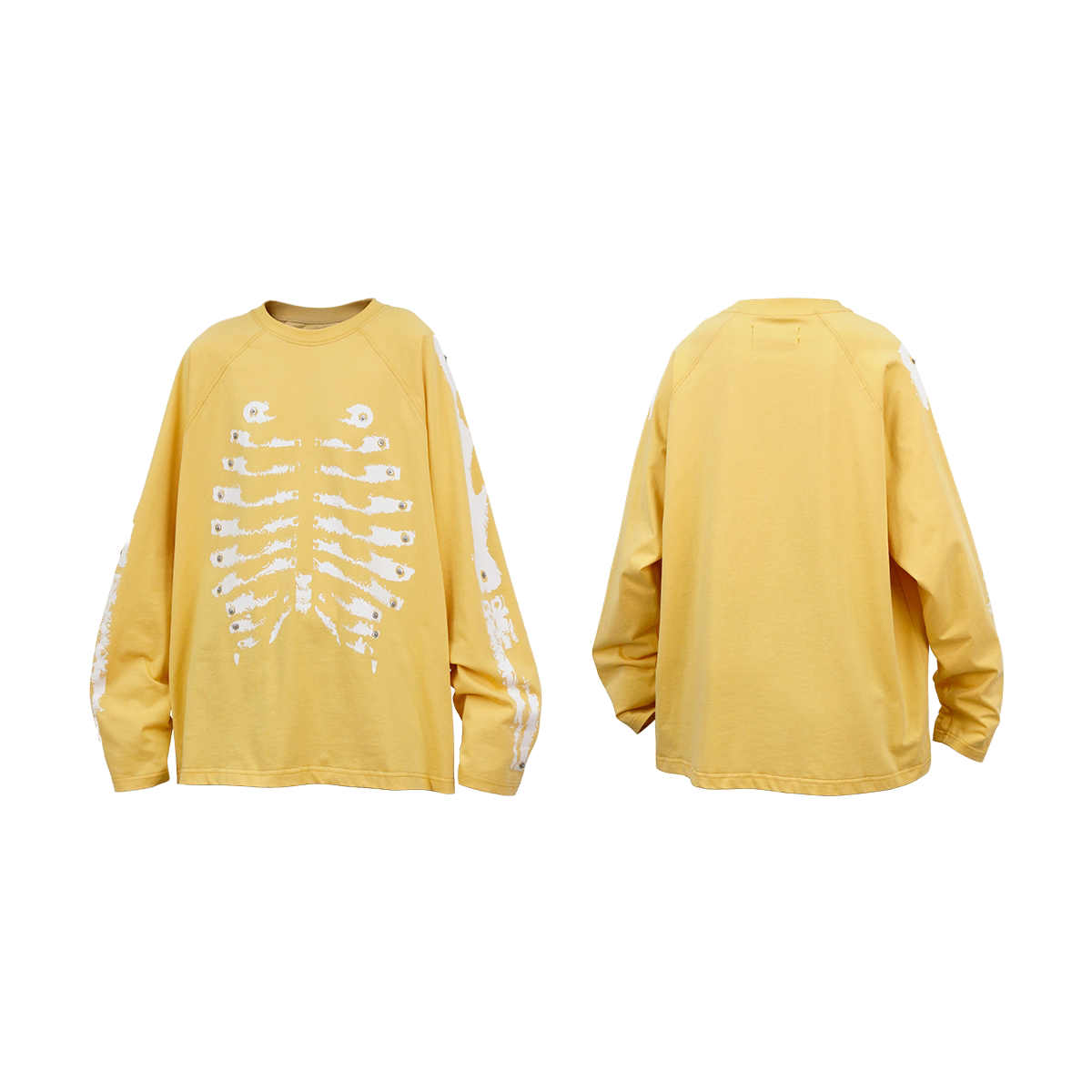Skeleton Graphic Raglan Long Sleeve T Shirt
