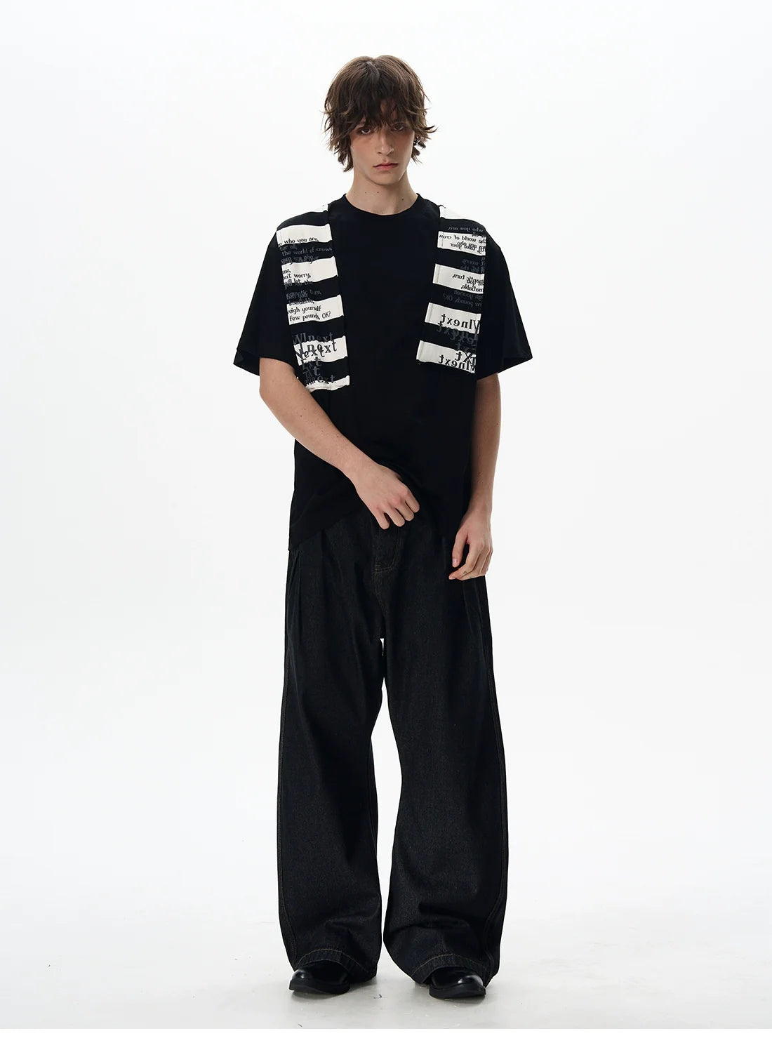 Graphic Stripe Patchwork Tee