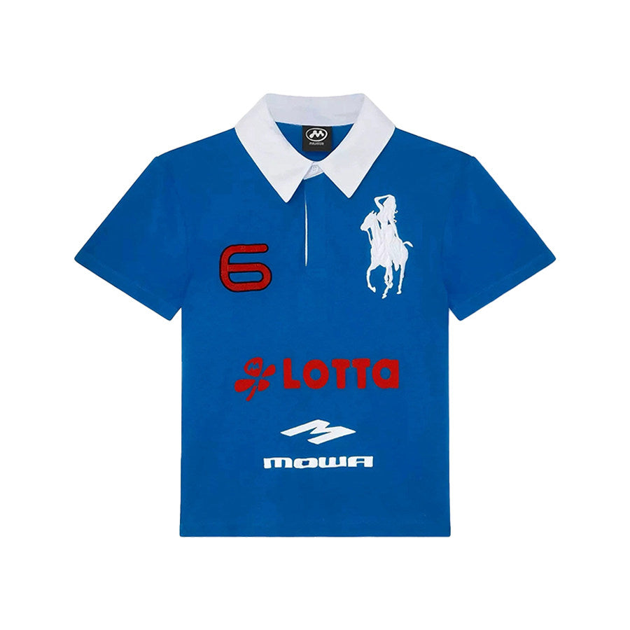 Men's Angel Horse Embroidery Short-Sleeve Polo Shirt