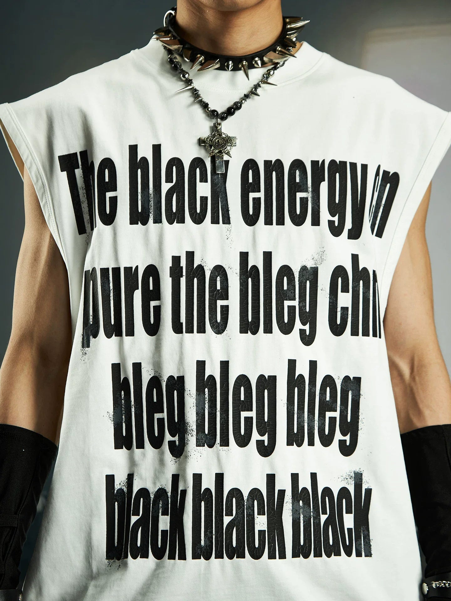 Black Energy Statement Muscle Tee