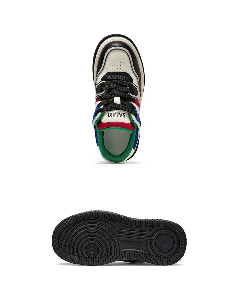 Retro Colorblock Platform Sneakers - Skipkicks