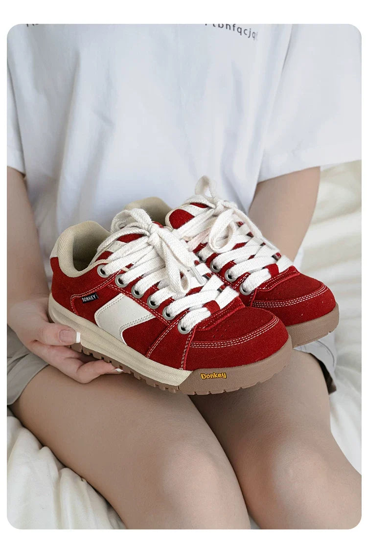 Crest Suede Court Sneakers - Skipkicks