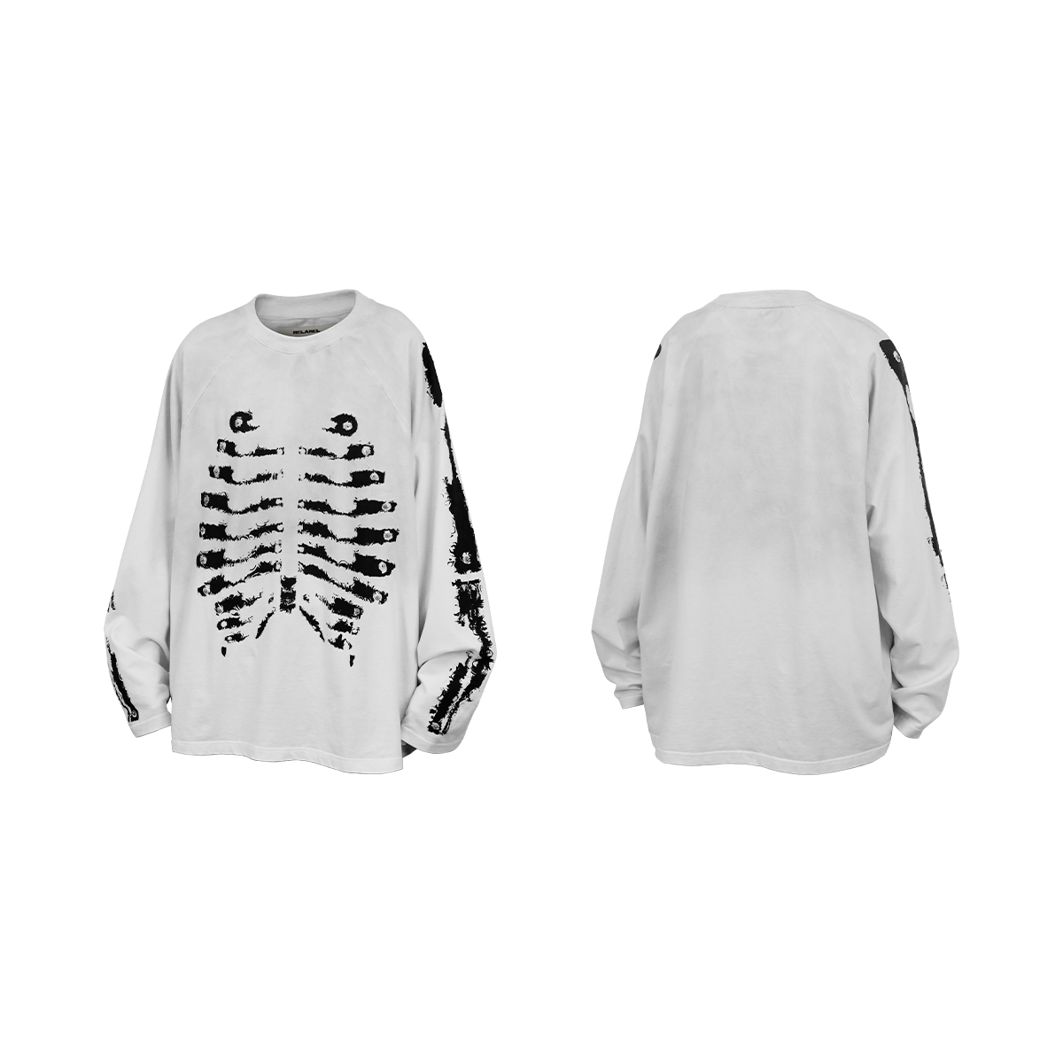 Skeleton Graphic Raglan Long Sleeve T Shirt