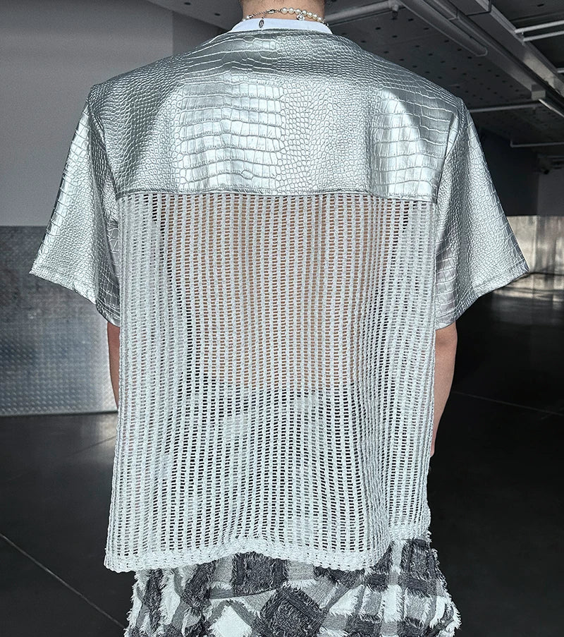 Chrome Grid Splice Panel Tee