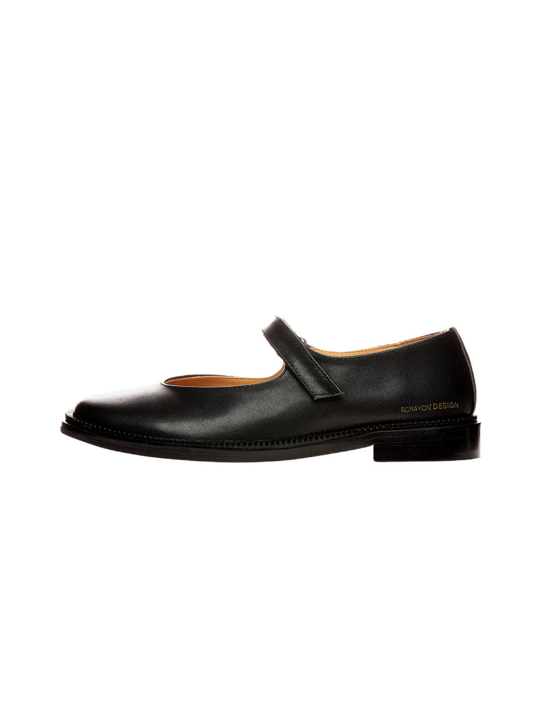 Black Leather Strap Mary Janes - Skipkicks