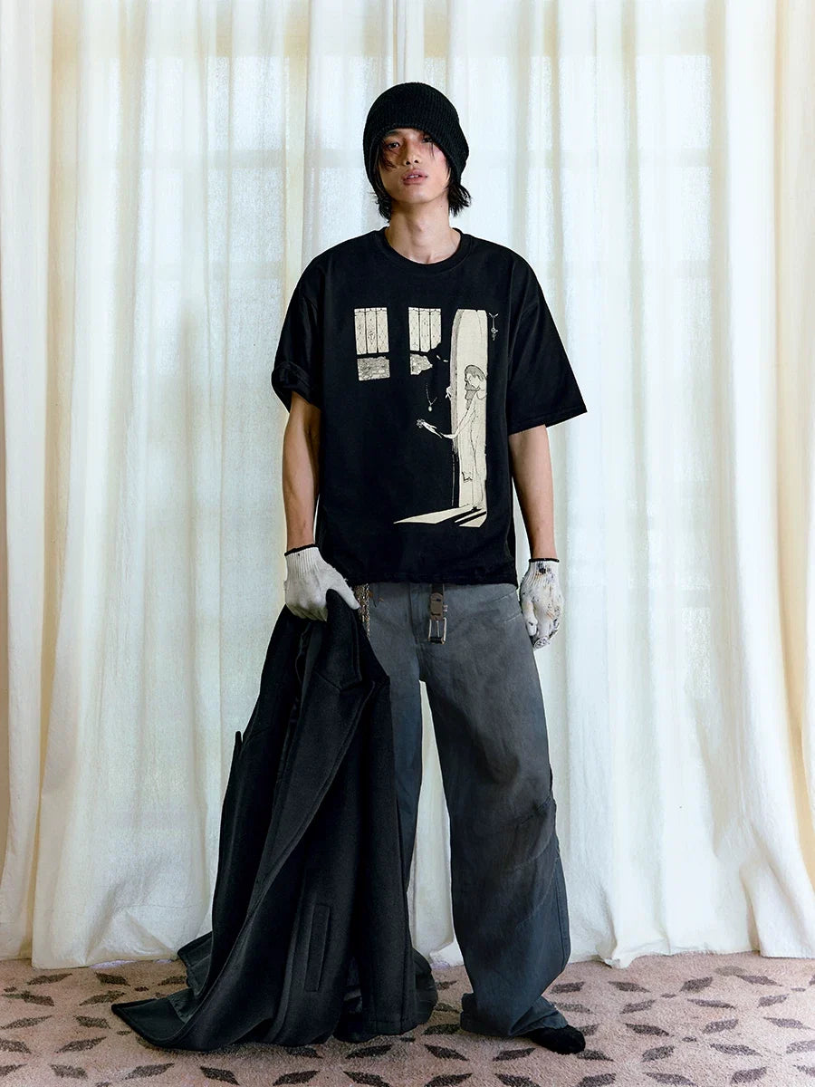 Gothic Doorway Illustration Graphic Tee