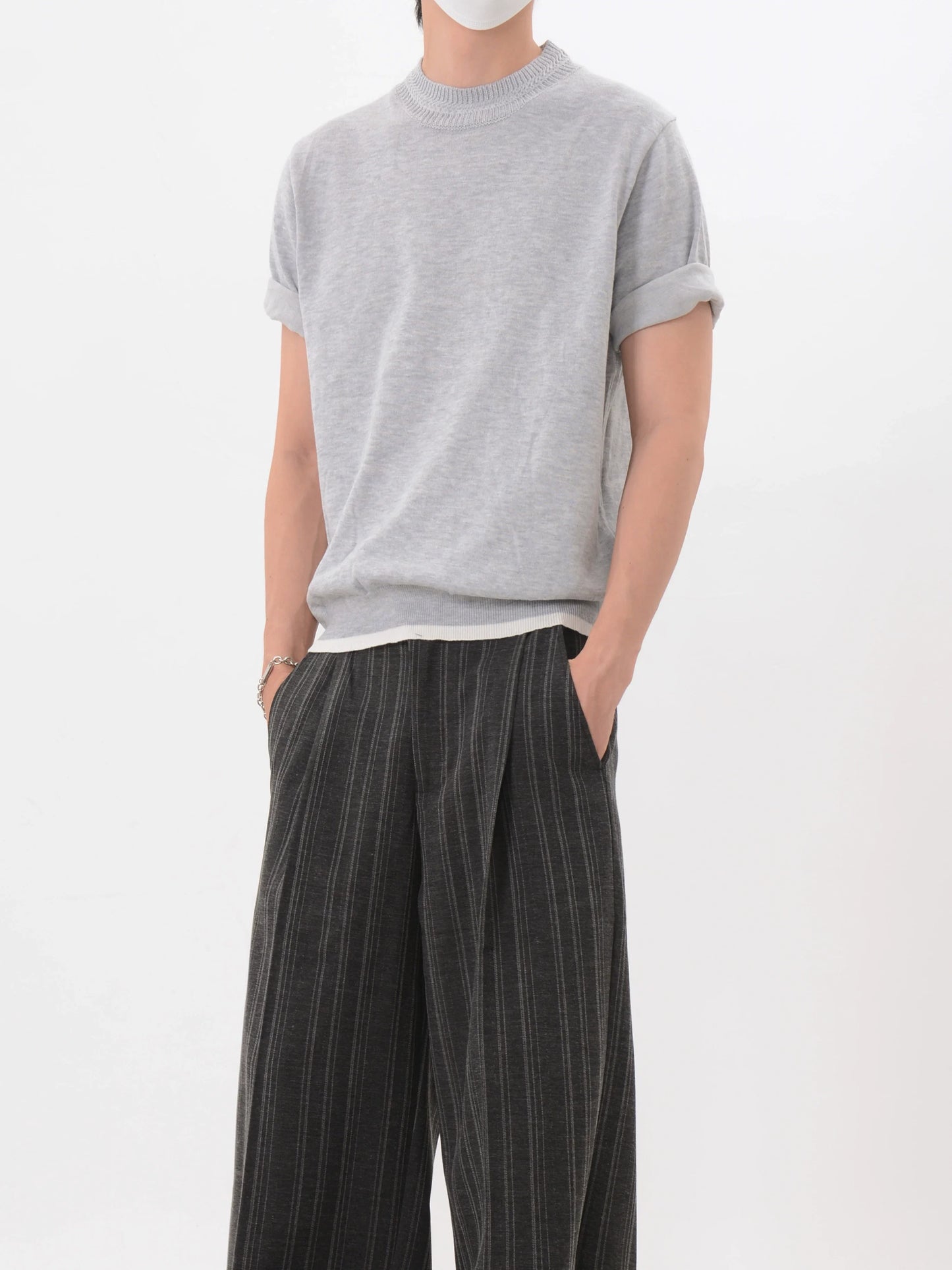Heather Mock Knit Tee