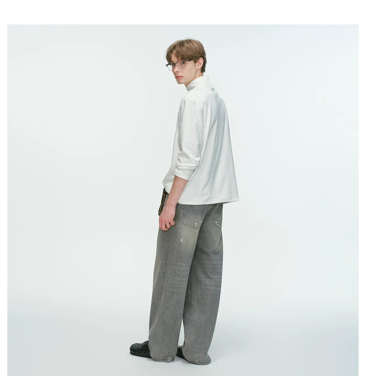 Draped Edge Mockneck Top