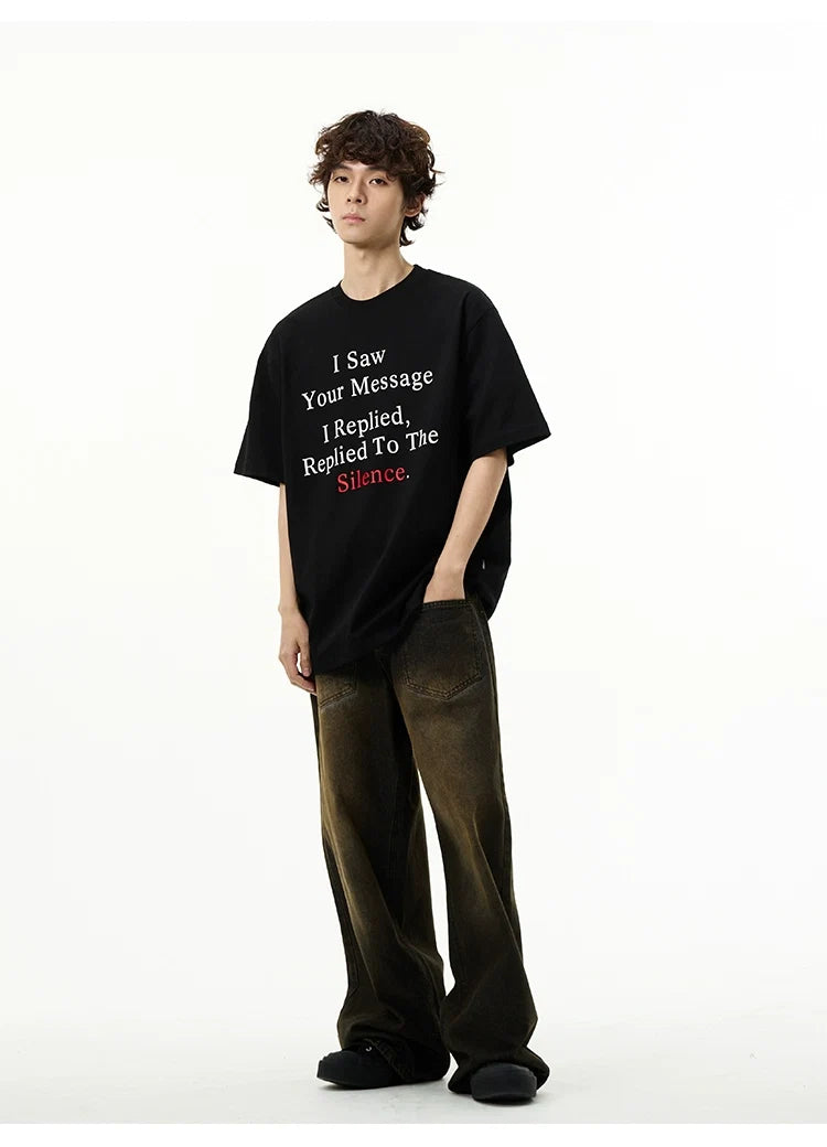 Silence Message Graphic T-Shirt