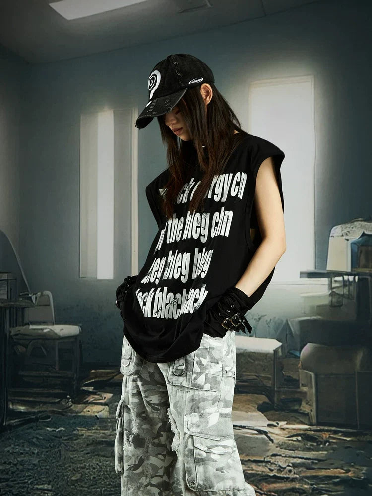 Black Energy Statement Muscle Tee