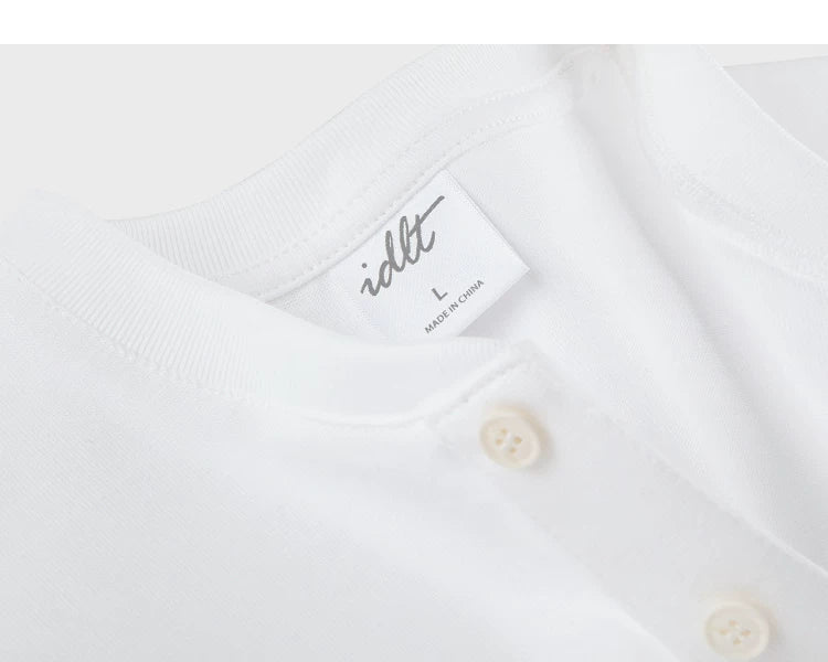 Core Crest Short-Sleeve Henley Tee