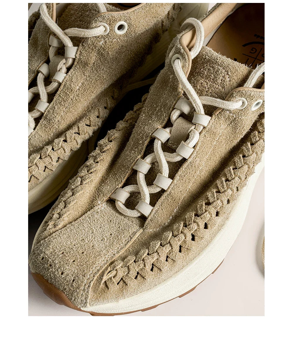 Handwoven Suede Runner Sneakers - Skipkicks