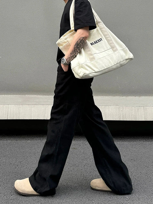 Obsidian Cargo Wide-Leg Pants - Effortless Style and Comfort