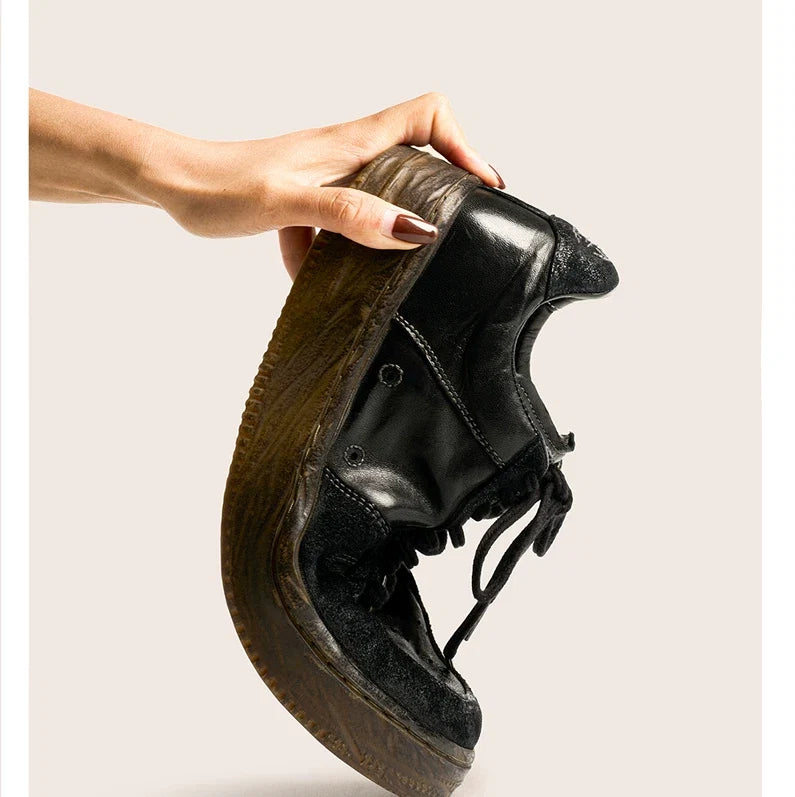 Vintage Leather Court Sneakers - Skipkicks