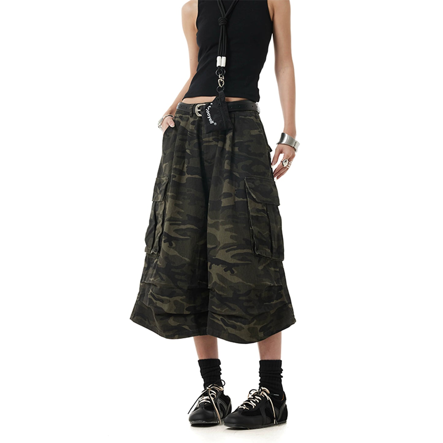 Washed Camo Cargo Pants