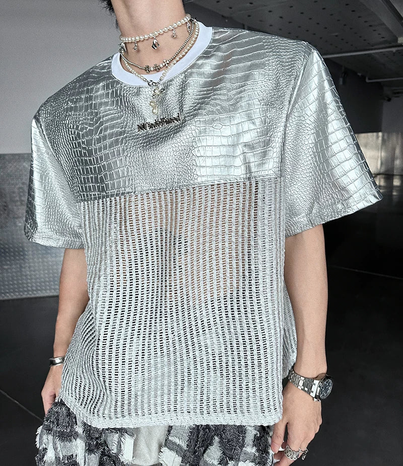 Chrome Grid Splice Panel Tee