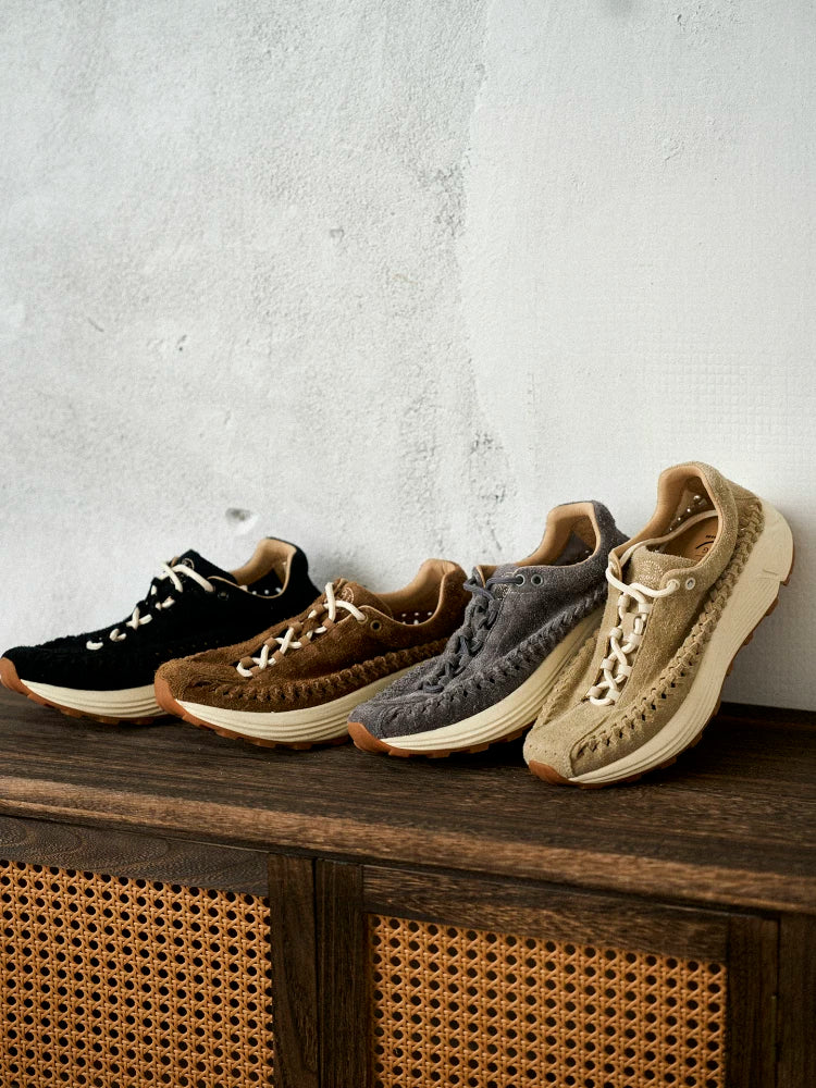 Handwoven Suede Runner Sneakers - Skipkicks