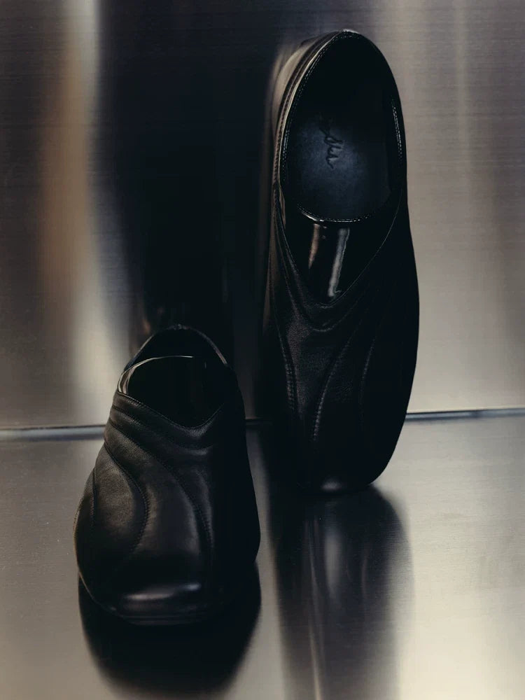 Streamlined Low-Profile Leather Slip-On Shoes - Skipkicks