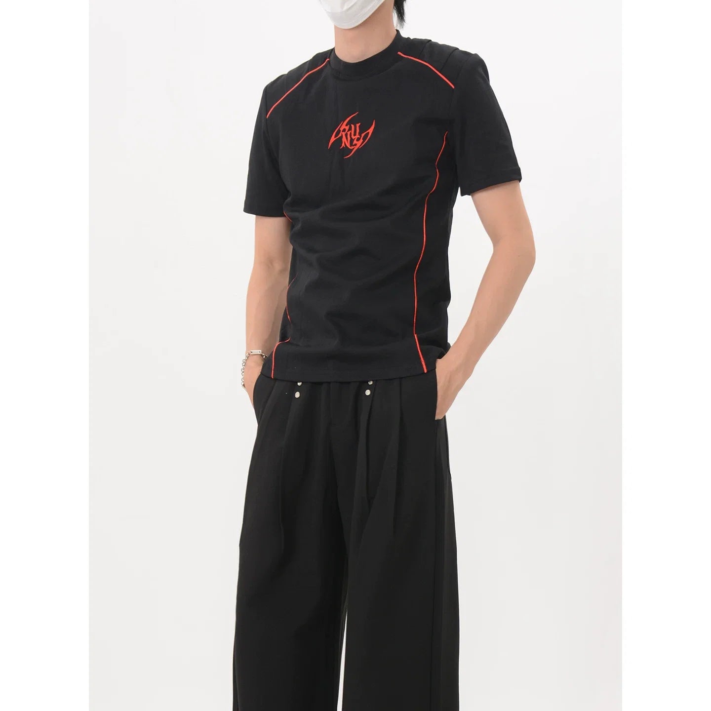 Crimson Circuit Fitted Tee