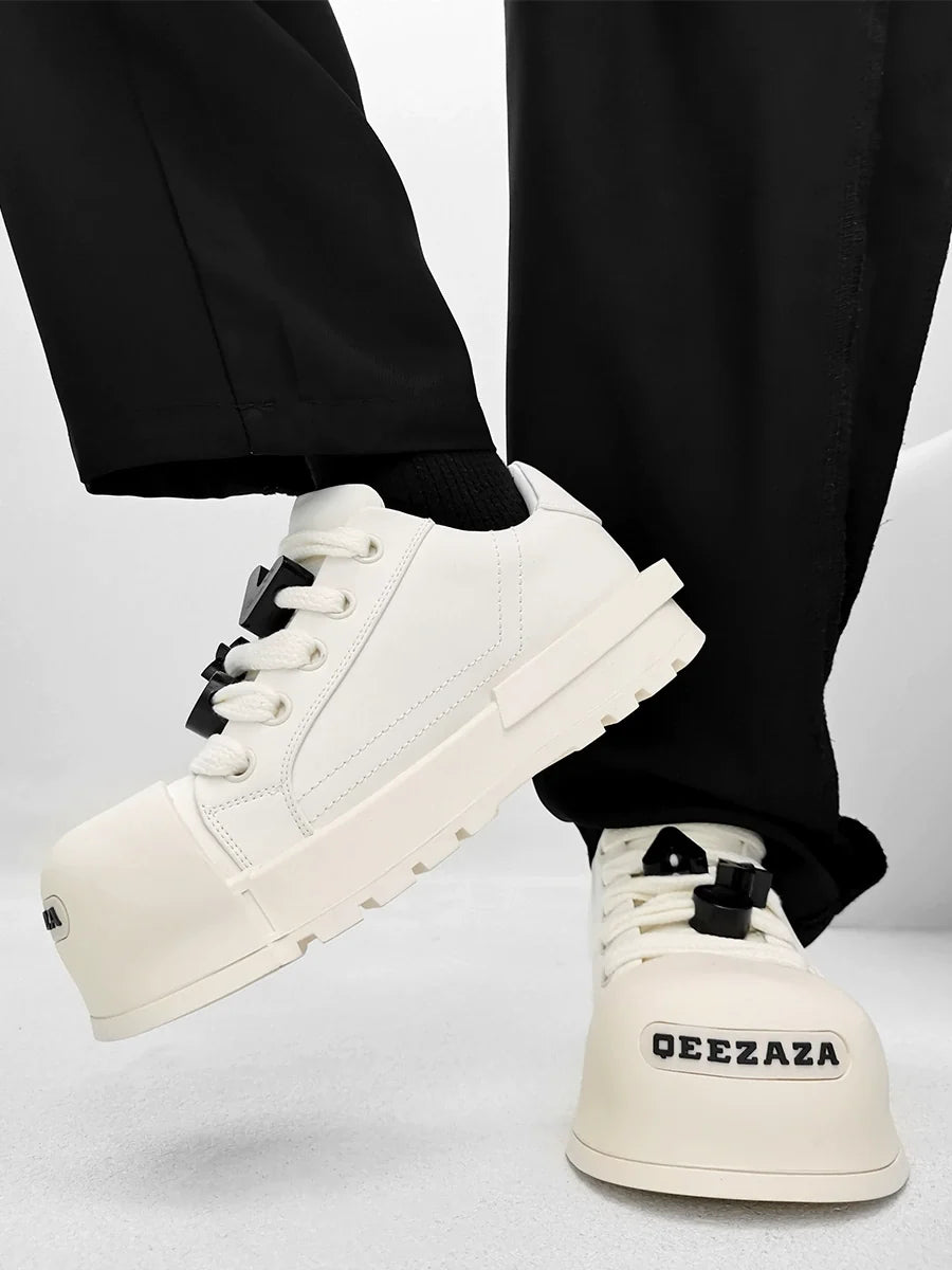 Chunky Platform Sneakers with Lace Charms - Skipkicks