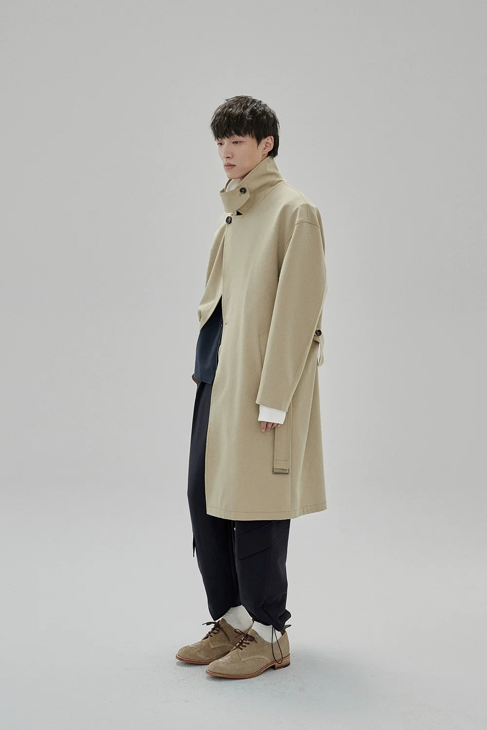 Draping Drawstring Cargo Casual Pants