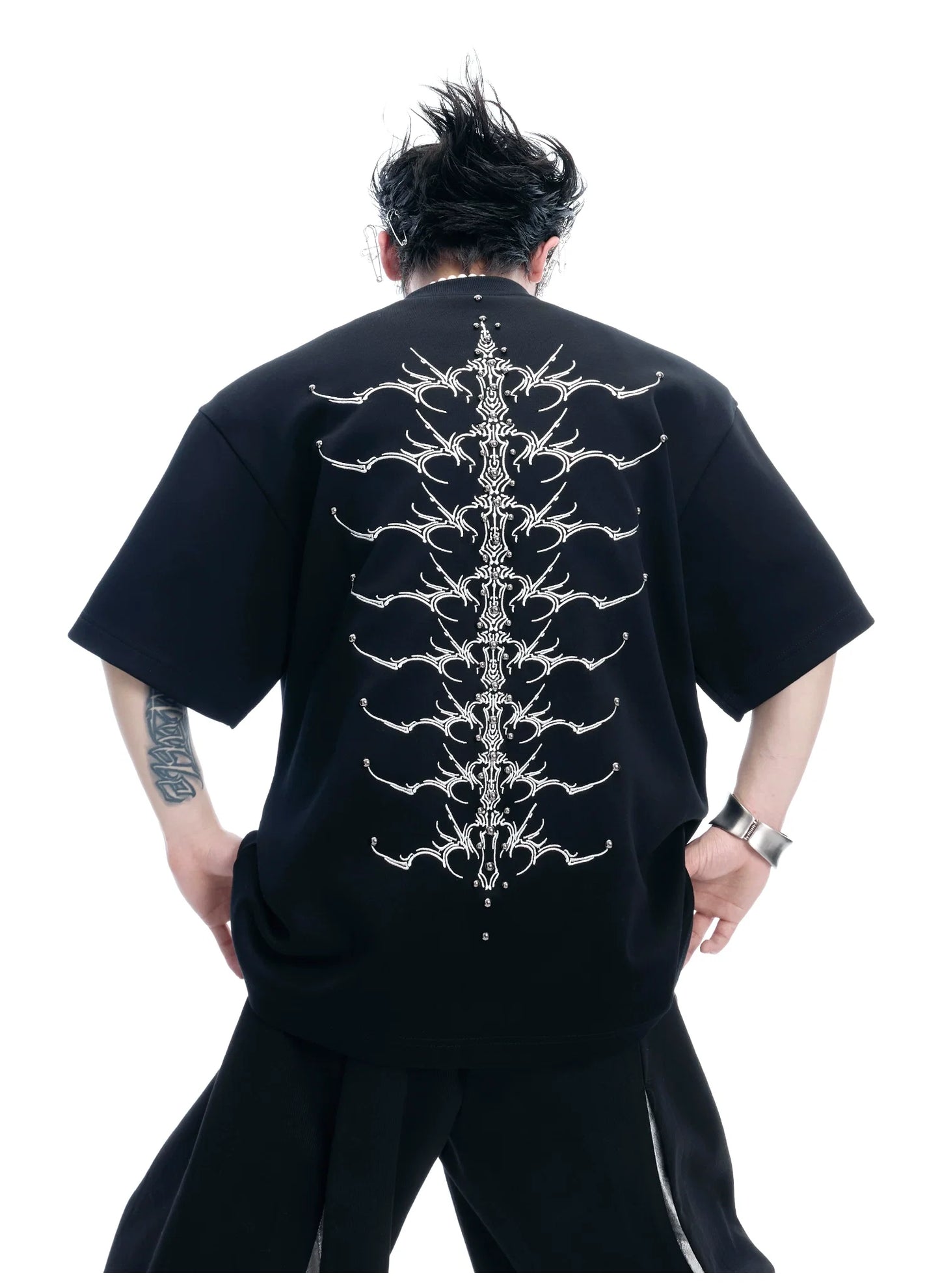 Spine Crystal Grey Graphic Tee