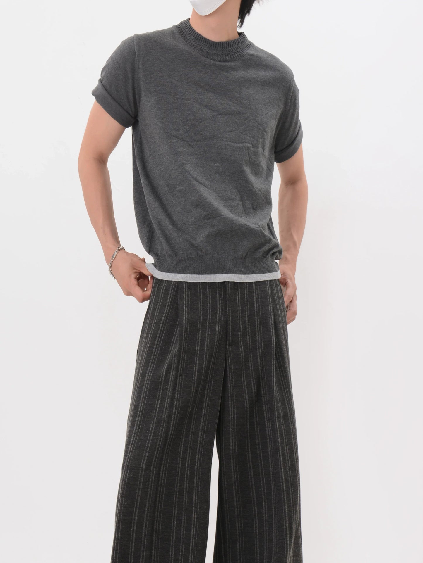 Heather Mock Knit Tee
