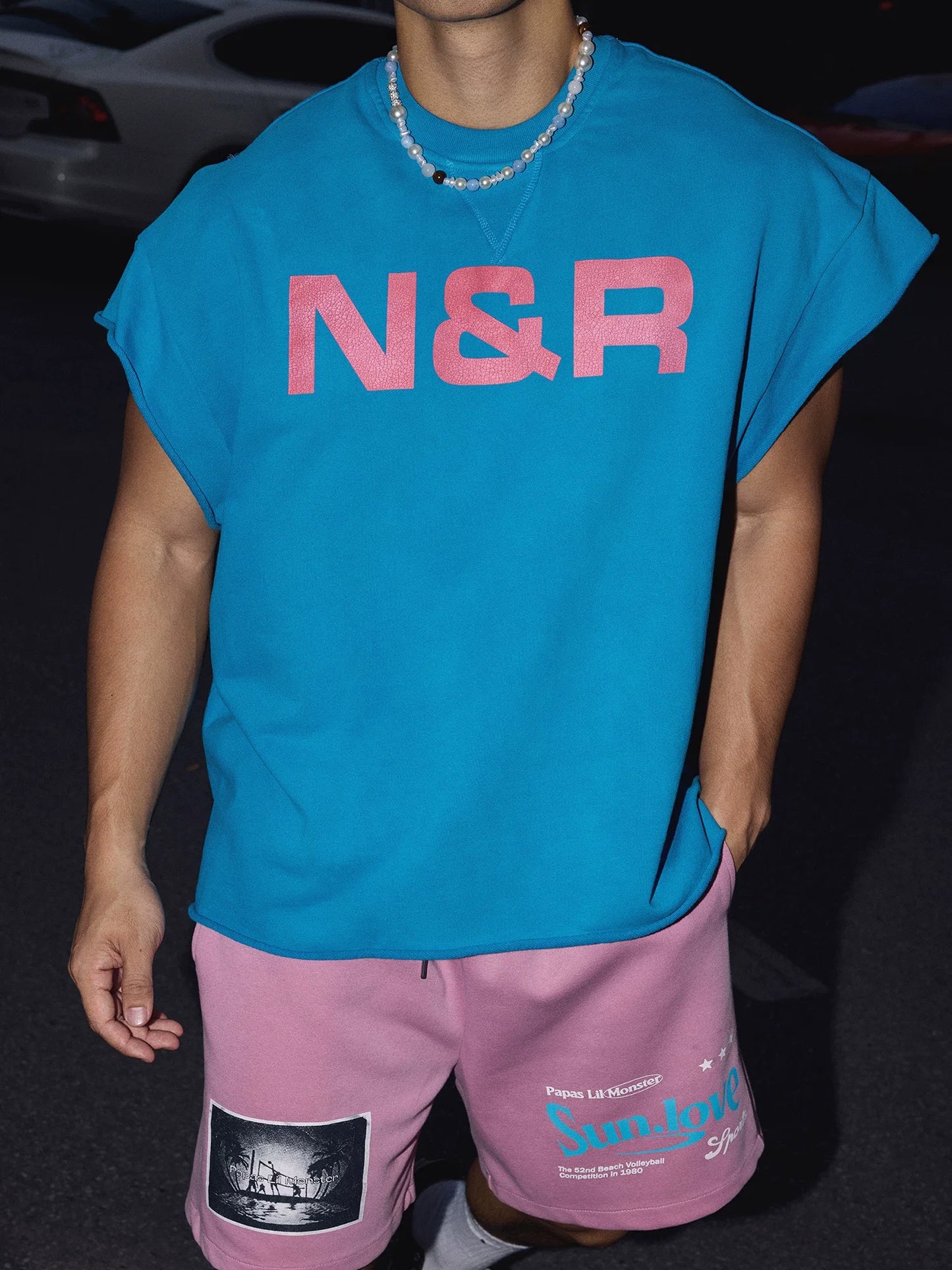 Neon Surf Oversized Muscle Tee
