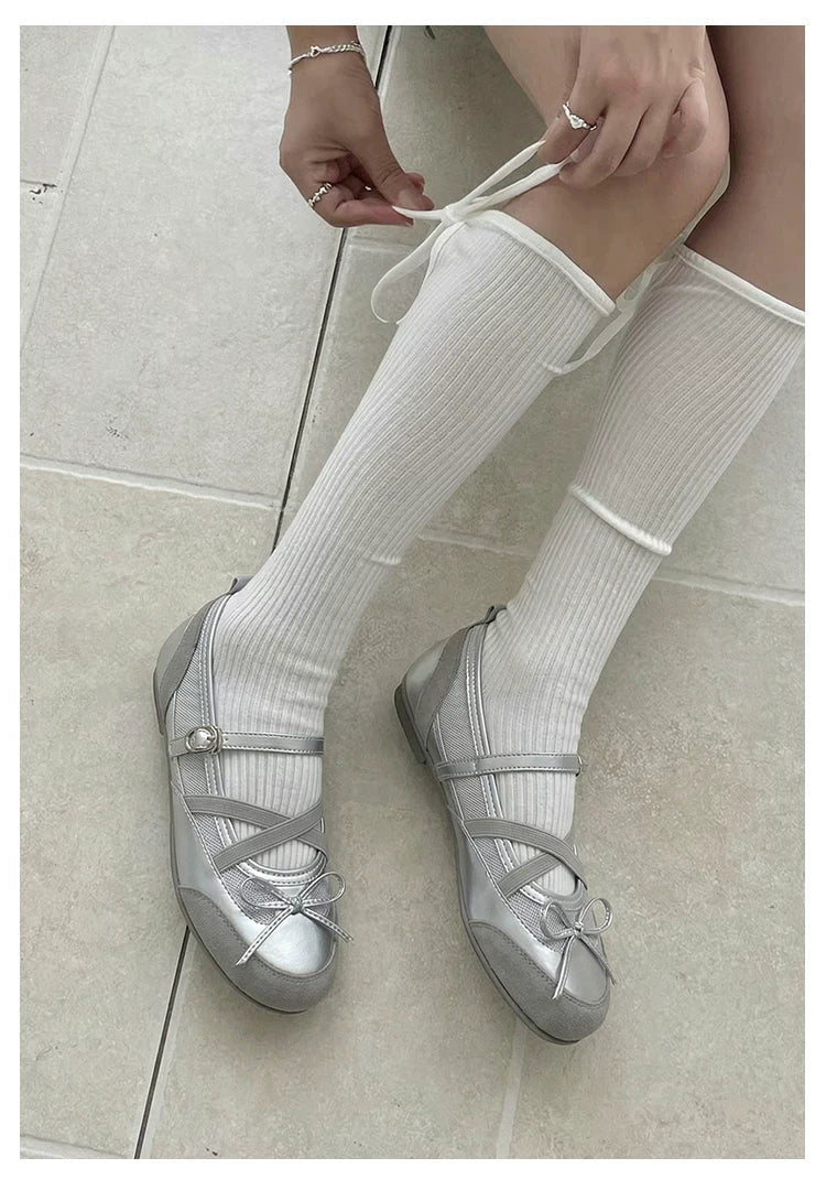 Starlight Ribbon Ballet Flats - Skipkicks