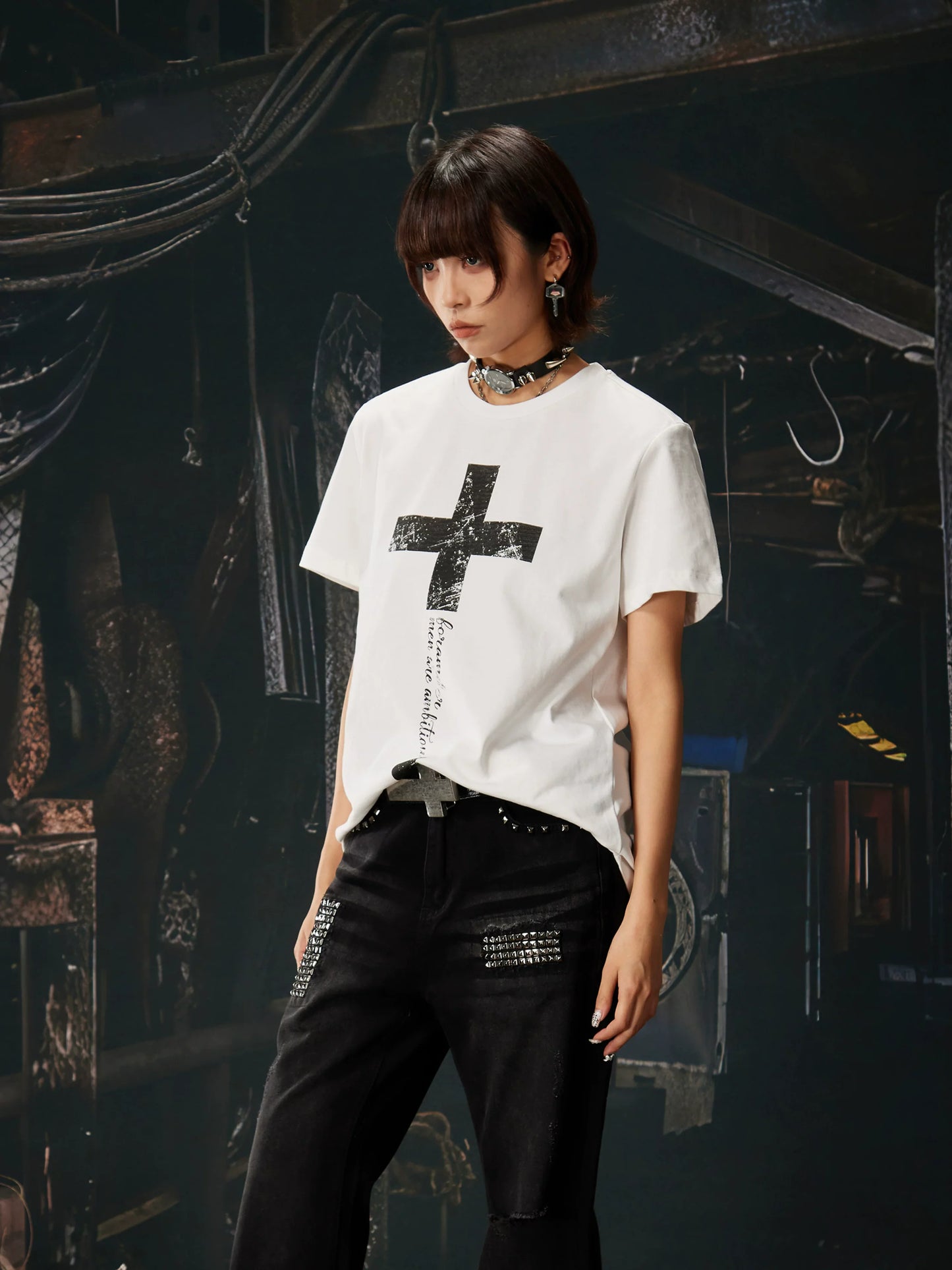 Sanctum Script Cross Graphic Tee