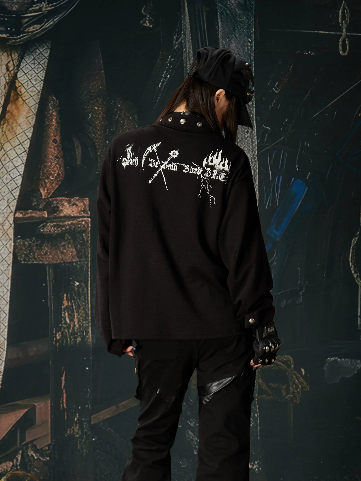 Reaper Crown Sigil High‑Neck Tee