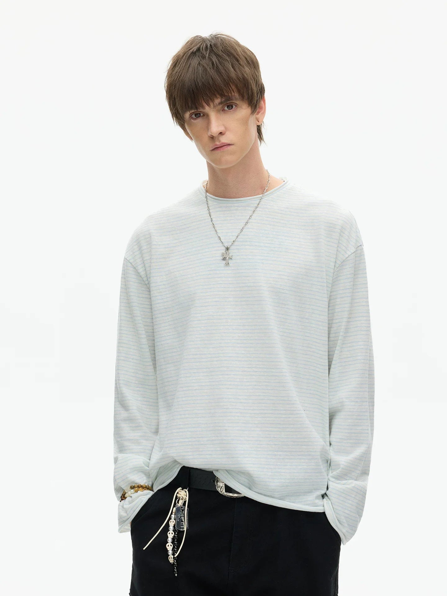 Tidal Stripe Layered Long Sleeve Tee