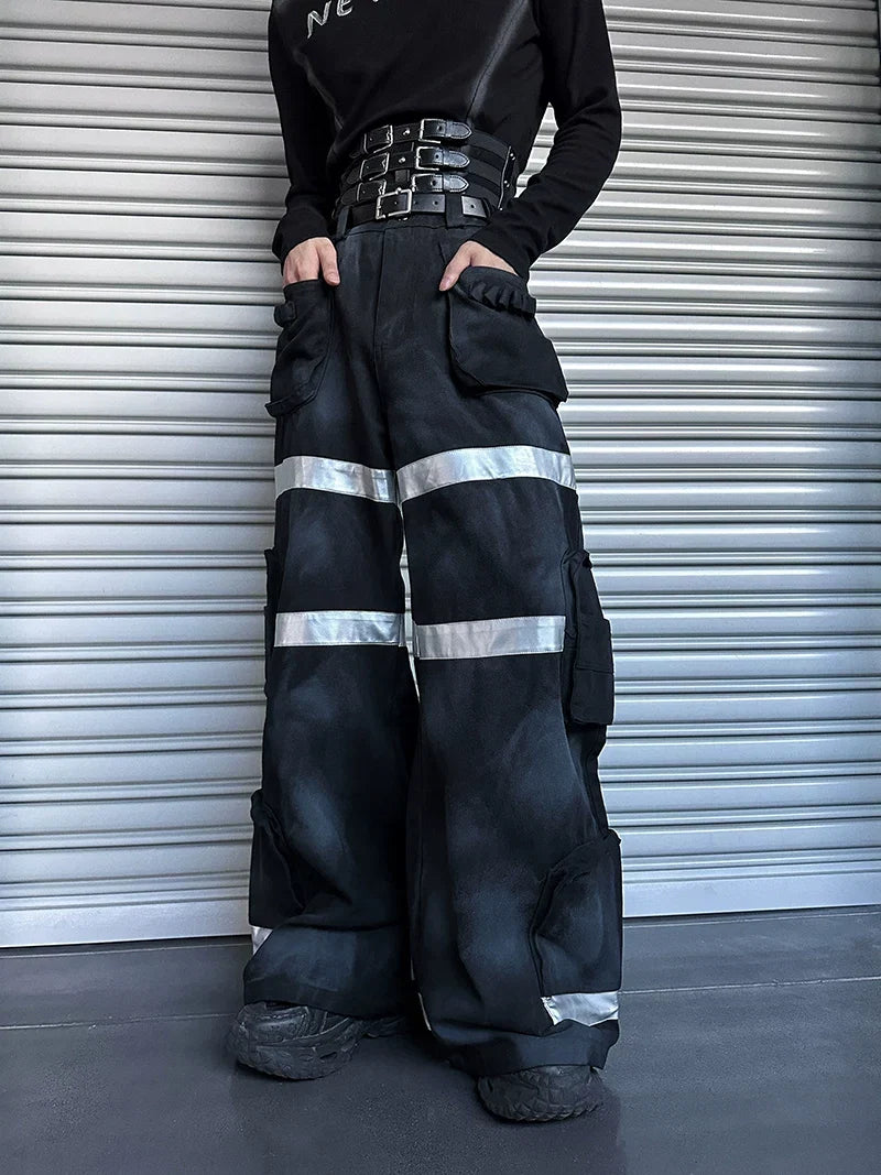 Gravemarch Sentinel Harness Cargo Pants - Futuristic Utility Wear