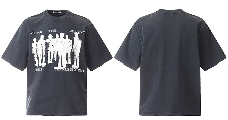 Artistic Graphic Print Oversized T-Shirt
