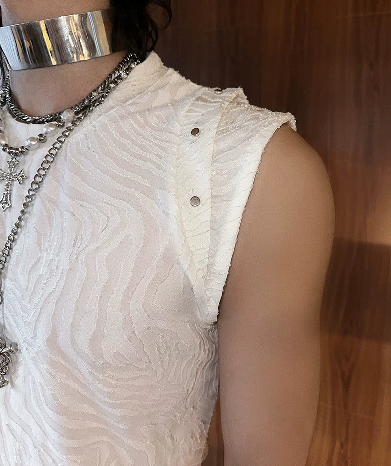 Nocturne Ripple Textured Sleeveless Top
