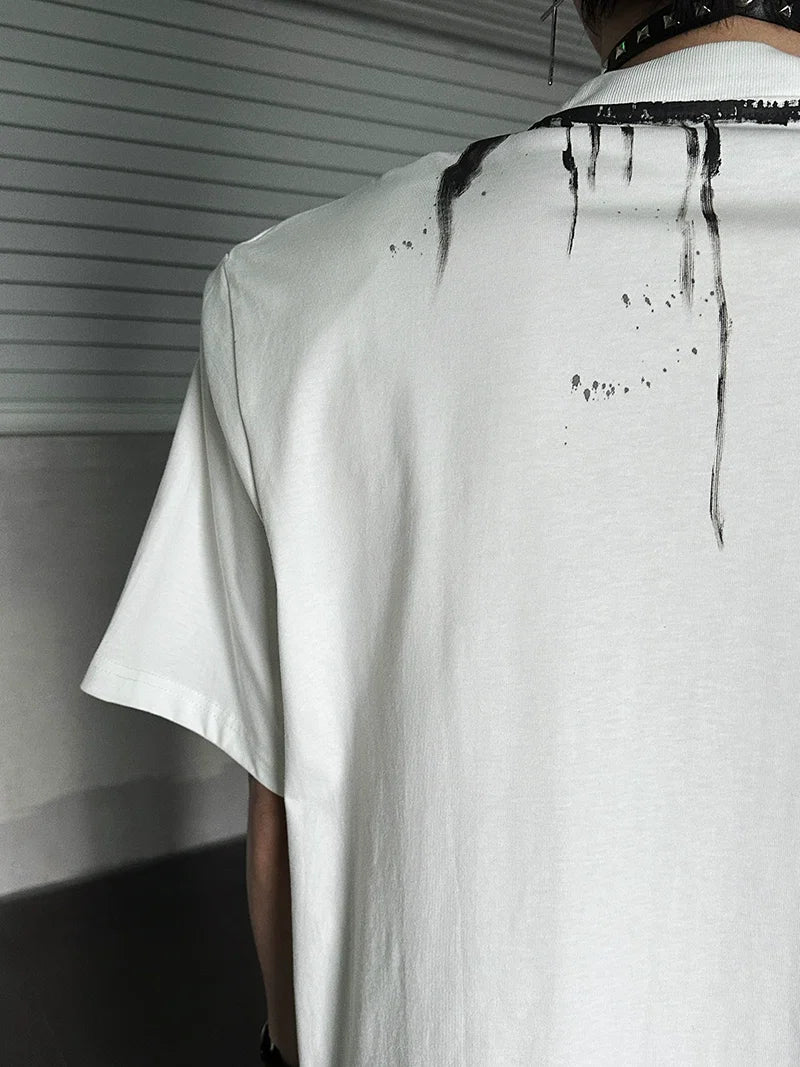 Drip Print Oversized T-Shirt