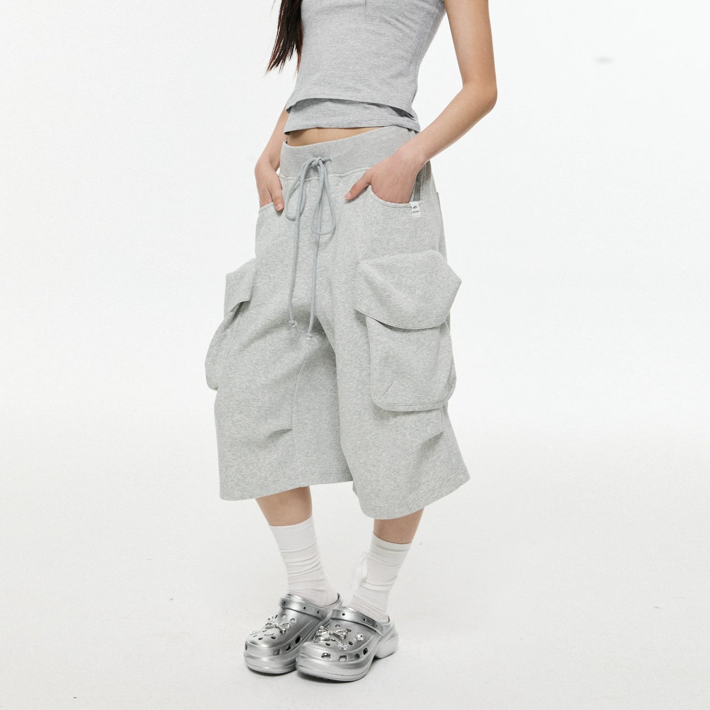 Loose Fit Drawstring Cargo Bermuda Length Shorts for Ultimate Comfort