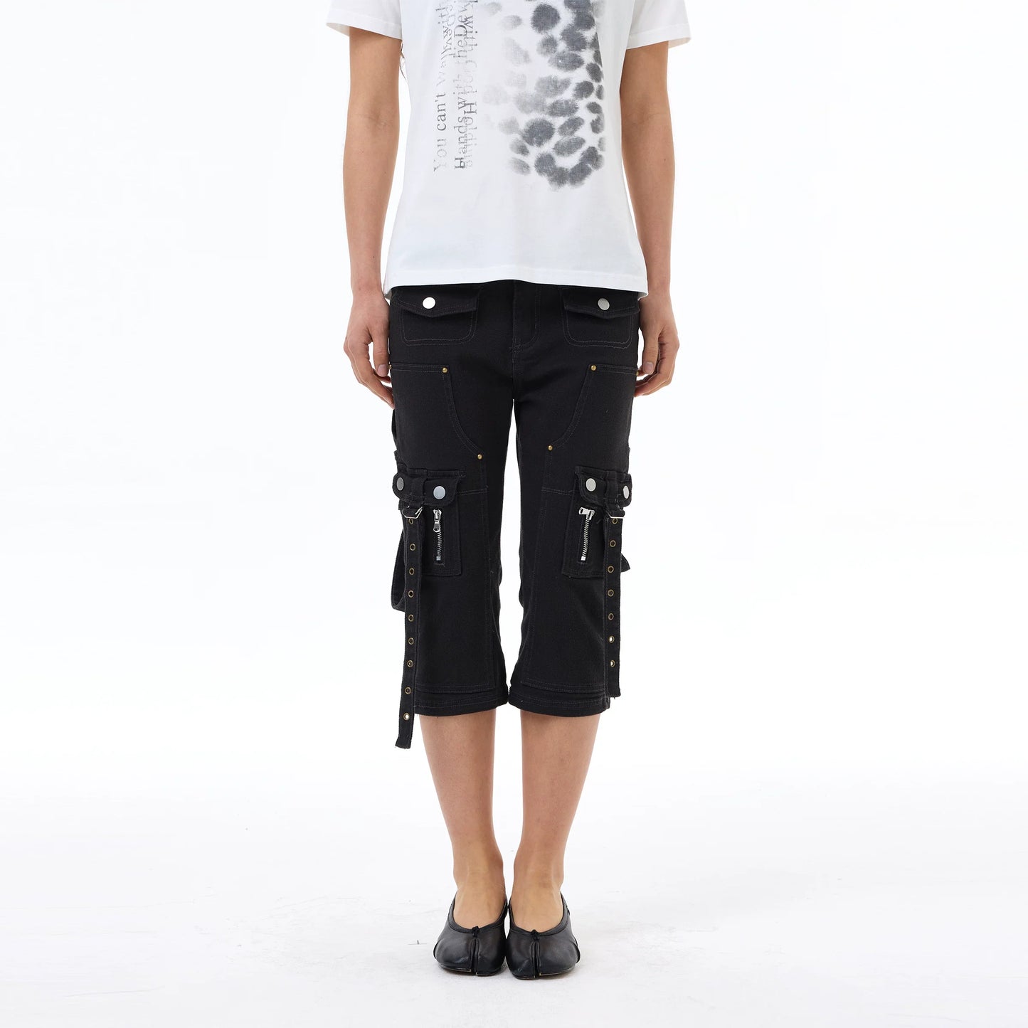 Midnight Strap Cargo Capris