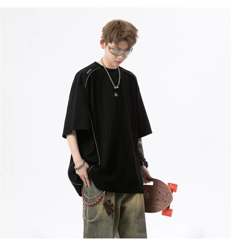 Midnight Circuit Oversized Tech Tee