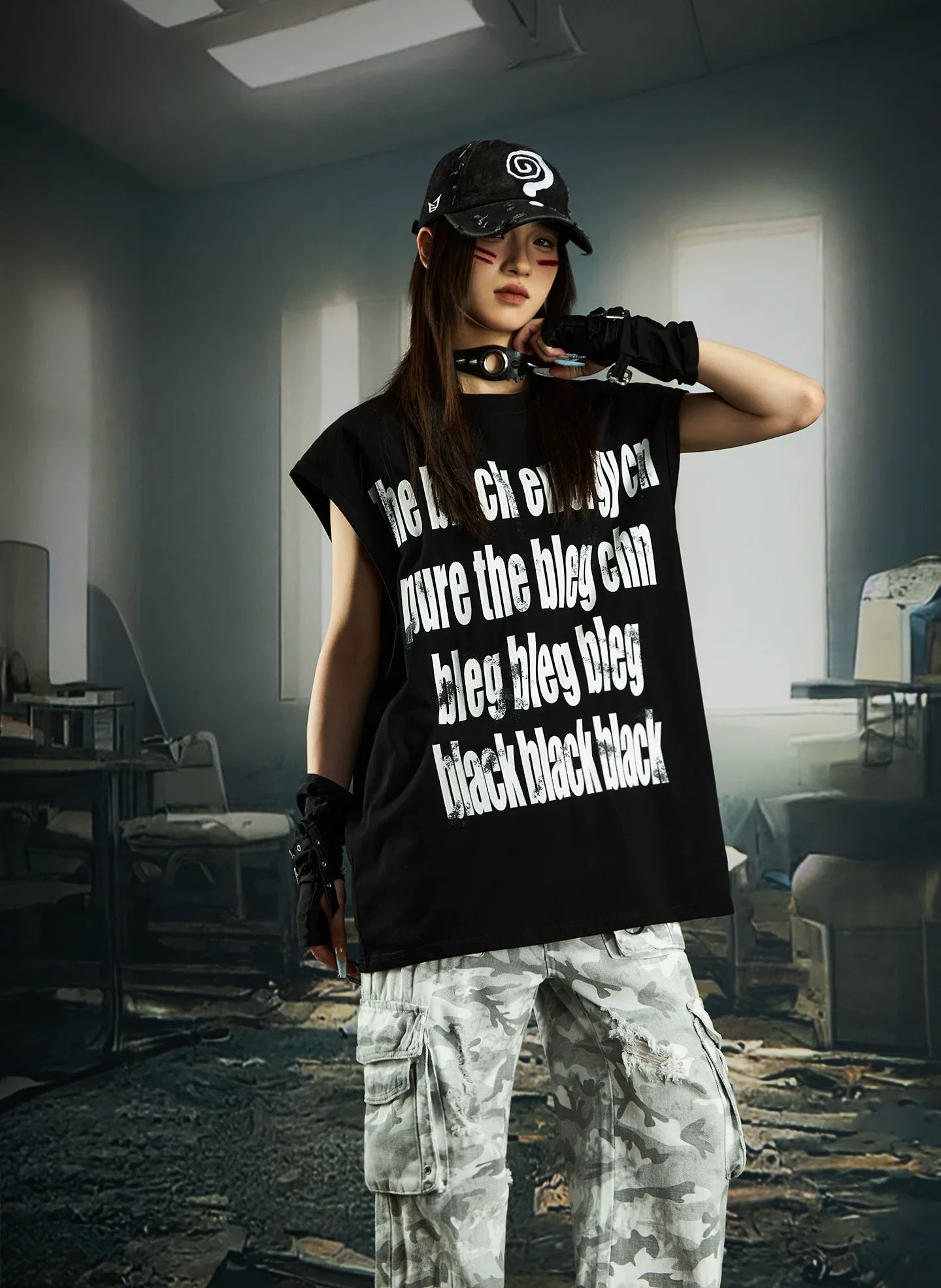 Black Energy Statement Muscle Tee