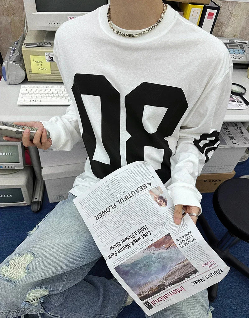 Retro Block 08 Varsity Long Tee